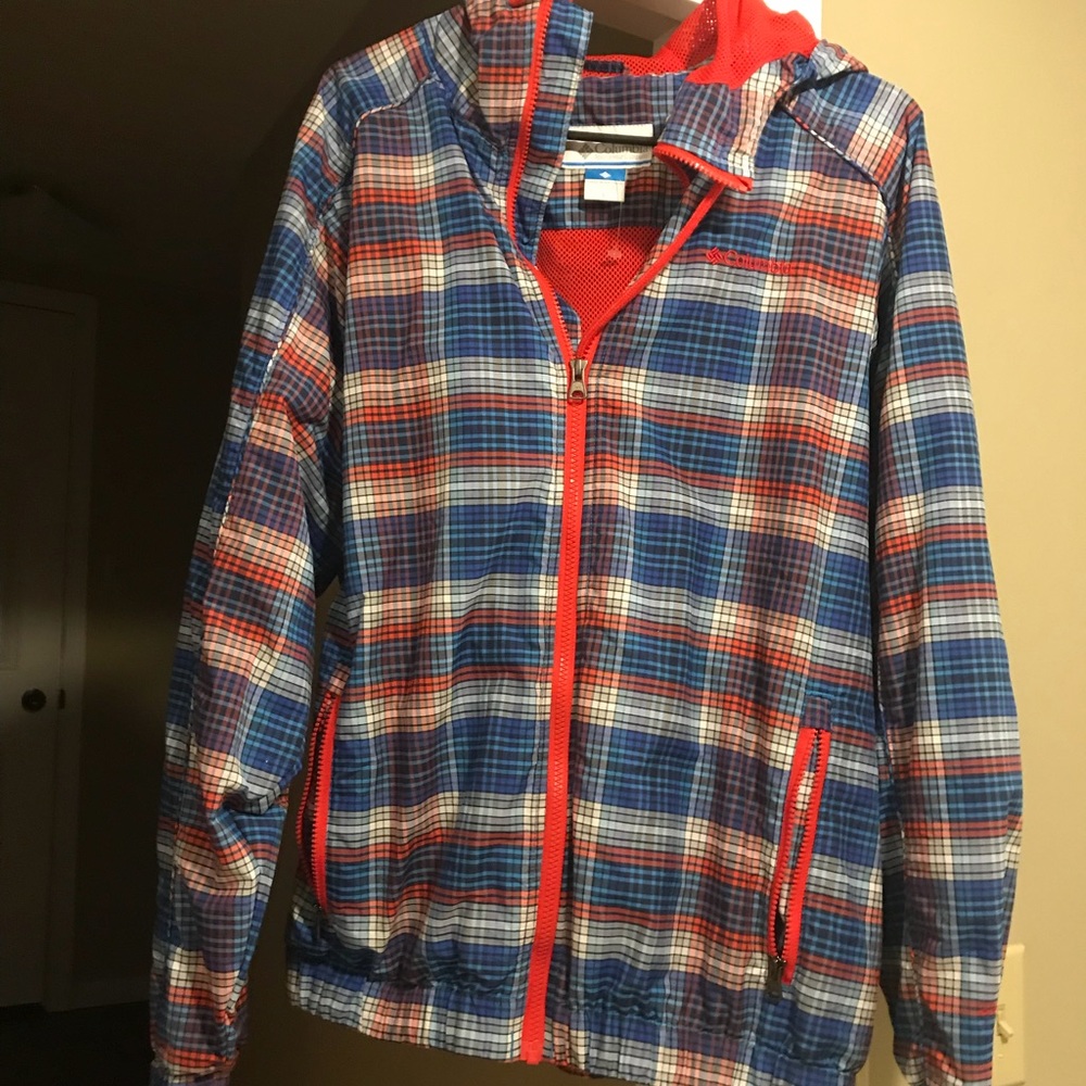 Columbia Omni-Shade plaid jacket